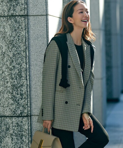 23区（ニジュウサンク）の「ガンクラブチェックストレッチ ジャケット