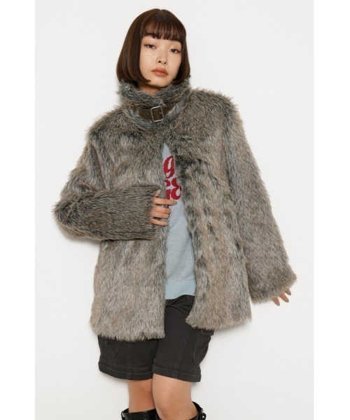 LAGUA GEM（ラグアジェム）の「BELT フェイクファージャケット（その他