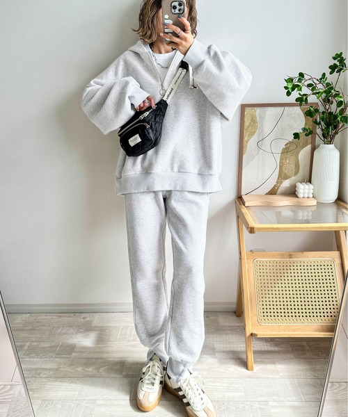 セール】【インフルエンサーコラボ】ワッフルハーフジップ