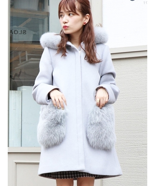 dazzlin（ダズリン）の「FOXファーポケットコート（ダウンジャケット