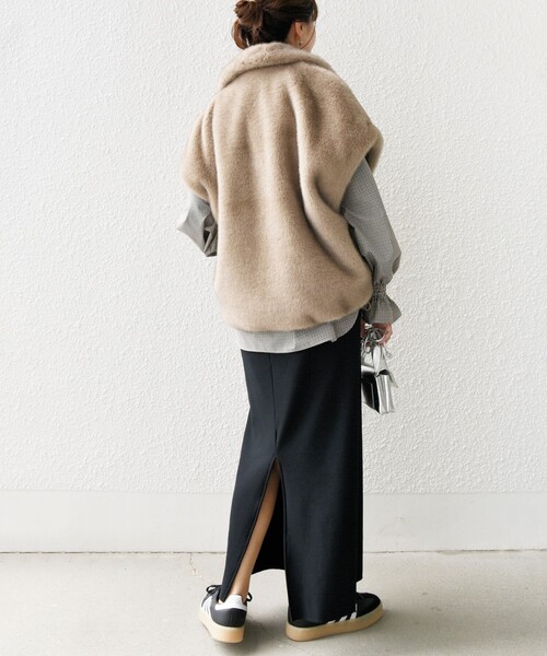 SHIPS（シップス）の「【WEB限定】グラデーション ファー ジップ