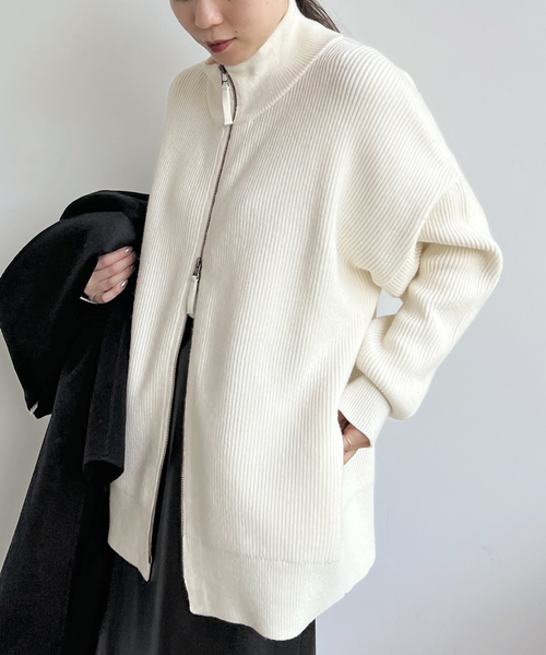 AP STUDIO（エーピーストゥディオ）の「new zip knit blouson（その他