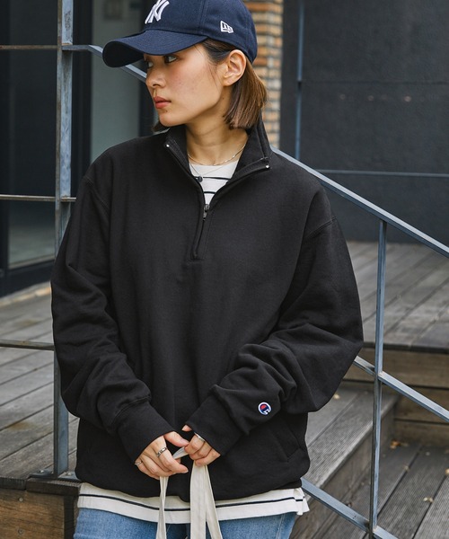 Champion Powerblend Half Zip Sweat/チャンピオン パワーブレンド