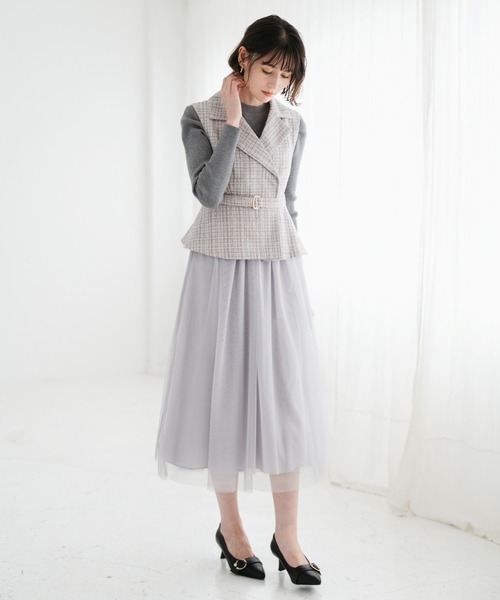 セール】2025秋冬新作 ツイードジレワンピース（ワンピース）｜31 Sons