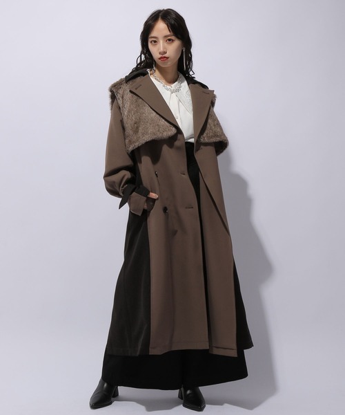 HARE（ハレ）の「ファーベストハイショクコート(HARE)（トレンチコート