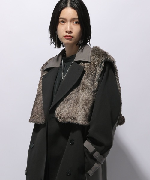 HARE（ハレ）の「ファーベストハイショクコート(HARE)（トレンチコート
