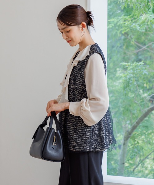 troisiemechaco】単品ツイードジレ/セレモニー/卒業式（卒園式）/入学