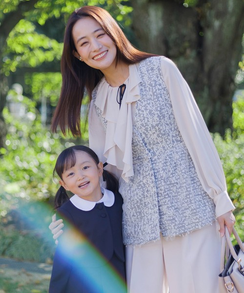 troisiemechaco】単品ツイードジレ/セレモニー/卒業式（卒園式）/入学