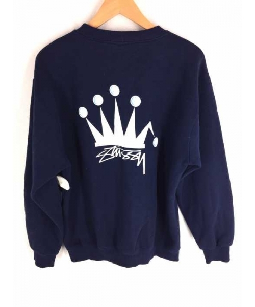 ブランド古着】赤青タグ 王冠プリント クルーネックスウェット
