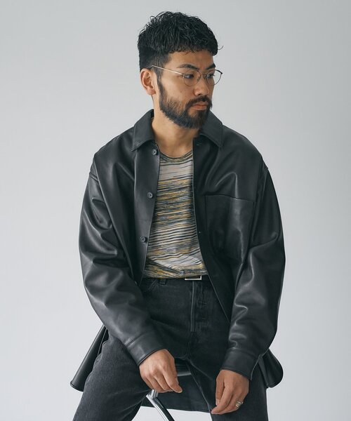 EDIFICE（エディフィス）の「ネイキッドラムレザー ワンピースカラー