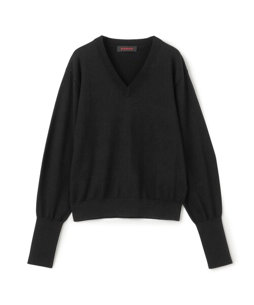 コットンカシミヤストレット Vネックプルオーバー（ニット/セーター