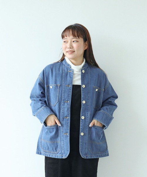 セール】12.5OZデニム カバーオール (サックスブルー)（カバーオール