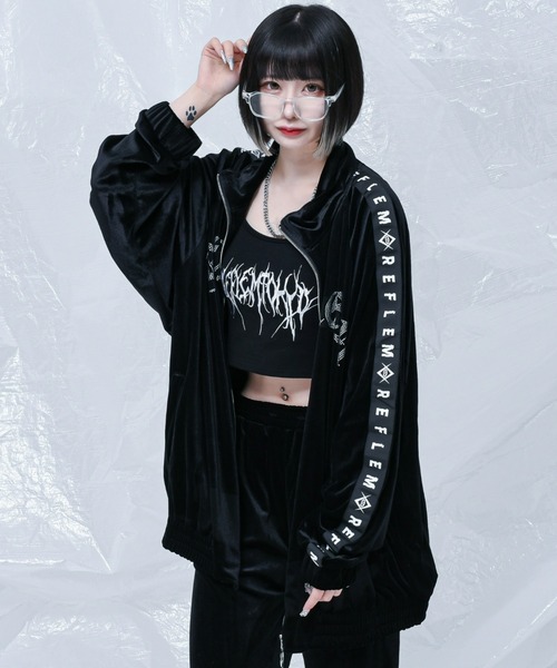 REFLEM（レフレム）の「『REFLEM/レフレム』ロゴラインストーンベロア