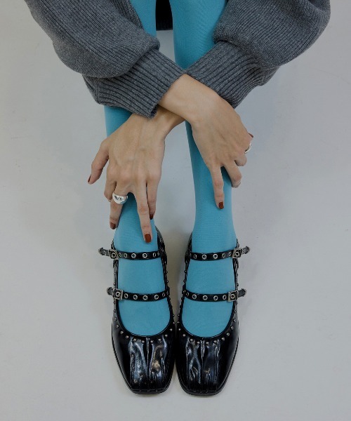 セール】STUDS STRAP BALLET SHOES（バレエシューズ）｜Ameri（アメリ