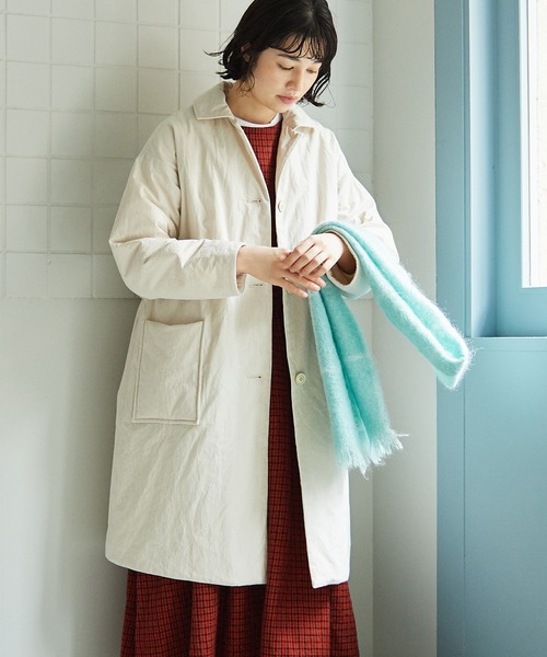 bulle de savon（ビュルデサボン）の「伊吹染め 中綿 ステンカラー