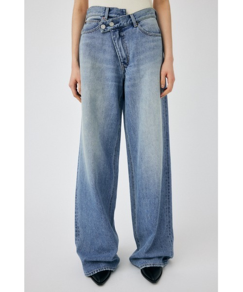 MOUSSY（マウジー）の「CROSS WAIST WIDE STRAIGHT（デニムパンツ