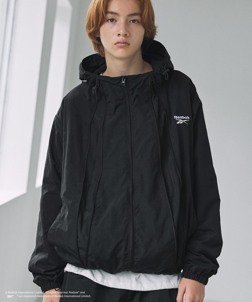 Reebok別注】ワッシャーナイロンフロント3ジップマウンテンパーカー