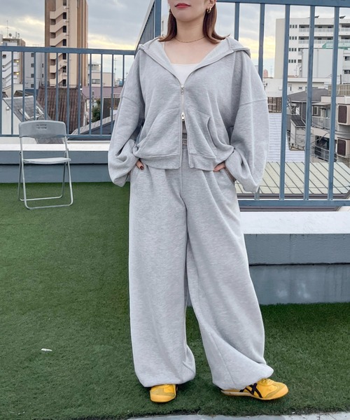 セール】【apresjour mignon SOIE】サイドスプレースウェットパンツ