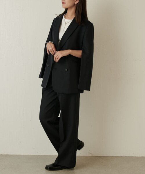 オケージョン◎ 】2WAYスリーブストレッチツイルオーバーダブル