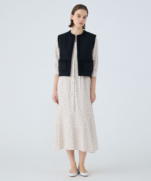 セール】コットンスラブツイード ショートジレ（ベスト）｜BALLSEY