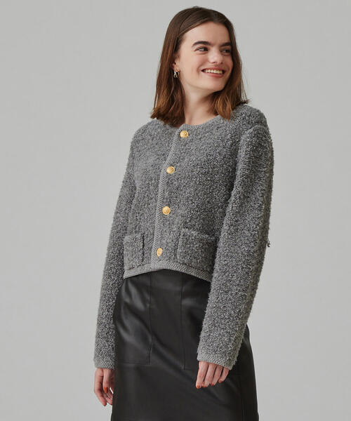 MACPHEE（マカフィー）の「ムートン クルーネックカーディガン