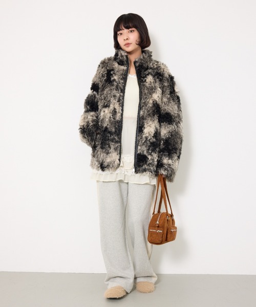 セール】【2サイズ展開】CURLED BOA BZ カールド ボア ブルゾン 冬服