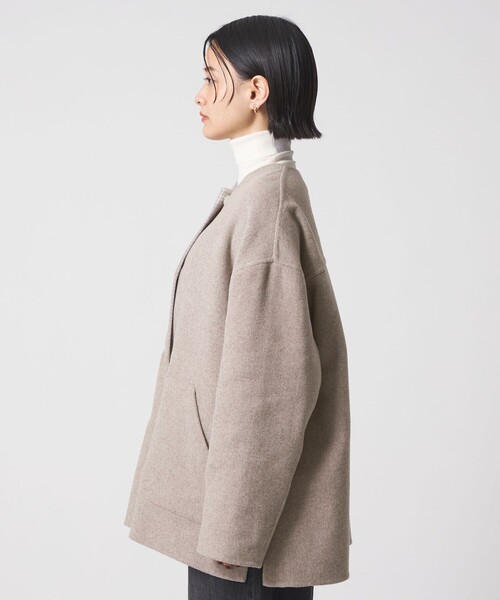 セール】リバー ノーカラーコート ‐リバーシブル‐＜A DAY IN THE LIFE