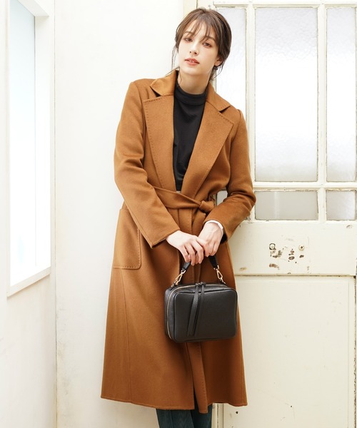 Filomo]カシミヤ100％ダブルフェイスガウンロングコート（その他