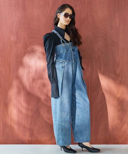 atelier SOMETHING LACE UP SALOPETTE/アトリエサムシング マルチ