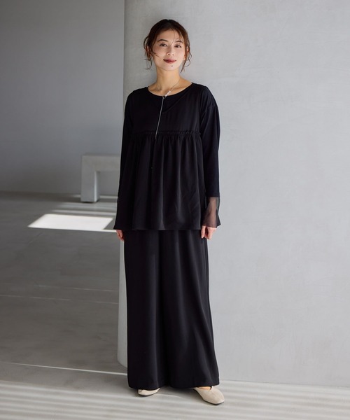 WEB限定】ペプラムオールインワン《オケージョン2026SS》（つなぎ