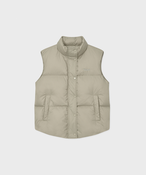 ストーリー ロゴ ダウンベスト ベージュ（ダウンベスト）｜Fallett