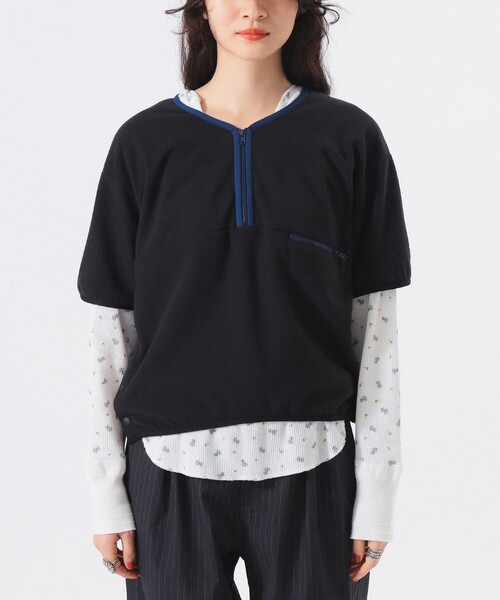 セール】【2/5再値下げ】フリース ハーフジップ ショートスリーブ