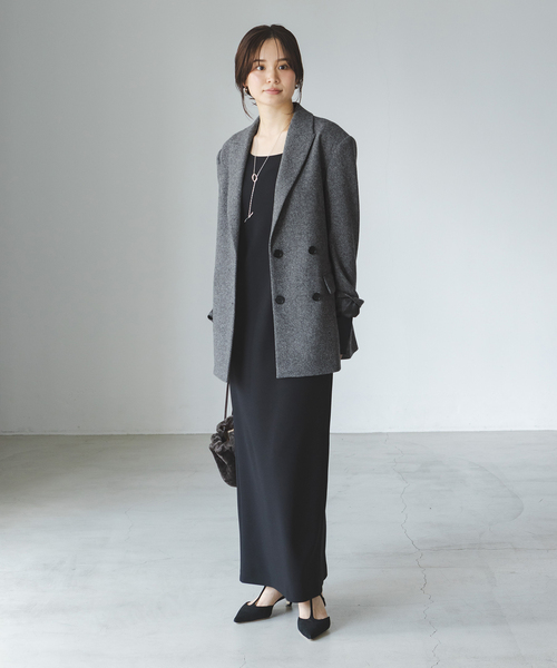 Noble（ノーブル）の「トップツイード2WAYダブルジャケット