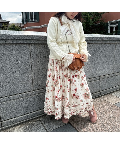 PINK HOUSE（ピンクハウス）の「ローズジャムびんプリントスカート