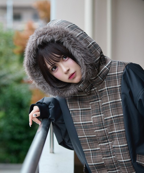 セール】中綿チェックコート / padded check coat（ブルゾン）｜rumnel