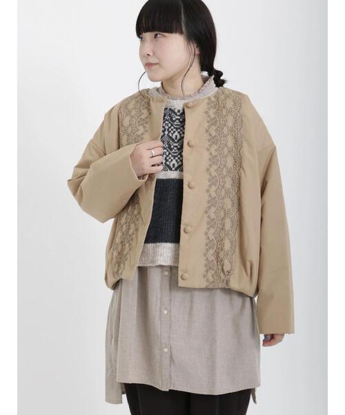 Samansa Mos2（サマンサ モスモス）の「中綿刺繍ジャケット（ノー