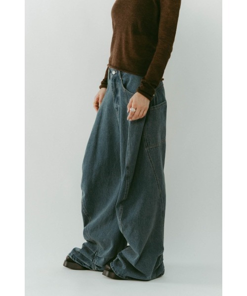 試着のみ] knuthmarf tuck design denim Mサイズ knuthmarf tuck
