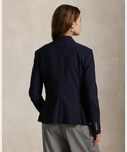 ダブルブレステッド ストレッチウール ブレザー（テーラードジャケット