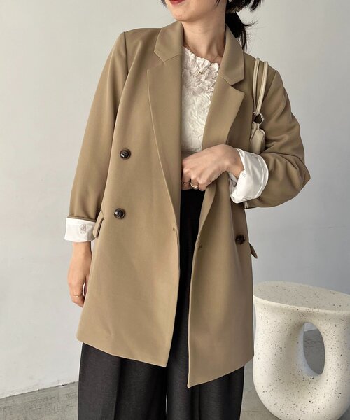 再販・サイズ展開あり・WEB限定カラー/グレージュ】Wテーラー