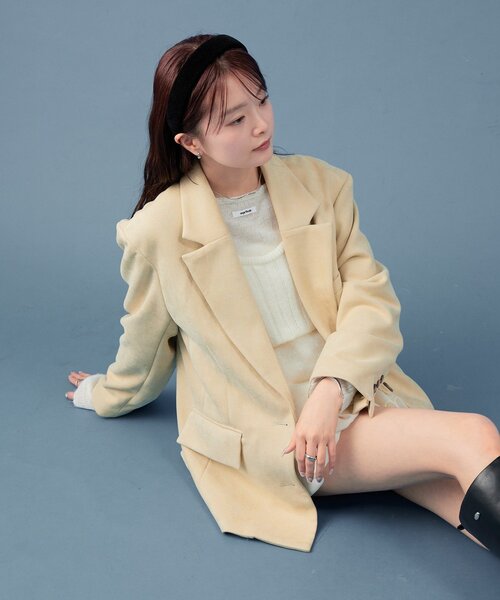 セール】フェイクスウェードジャケット（テーラードジャケット