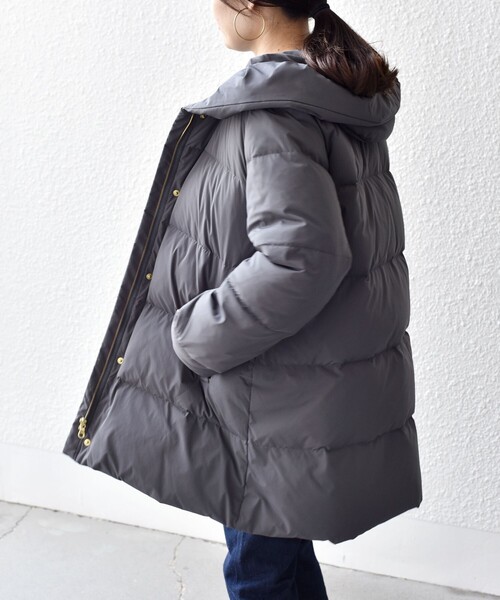 SHIPS（シップス）の「*〈手洗い可能〉ショールカラー ミディ ダウン