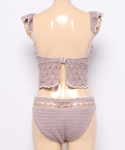 rienda（リエンダ）の「フリルショルダークロシェワイヤーカップビキニ