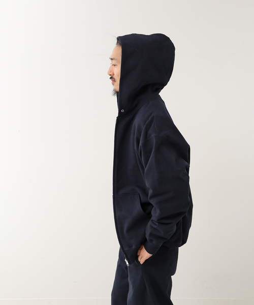 FOLL / フォル】two side hardyarn sweat zip parka（パーカー