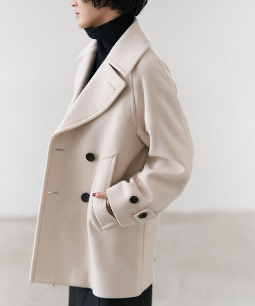 セール】Super140s 起毛メルトンPコート（ピーコート）｜VERMEIL par