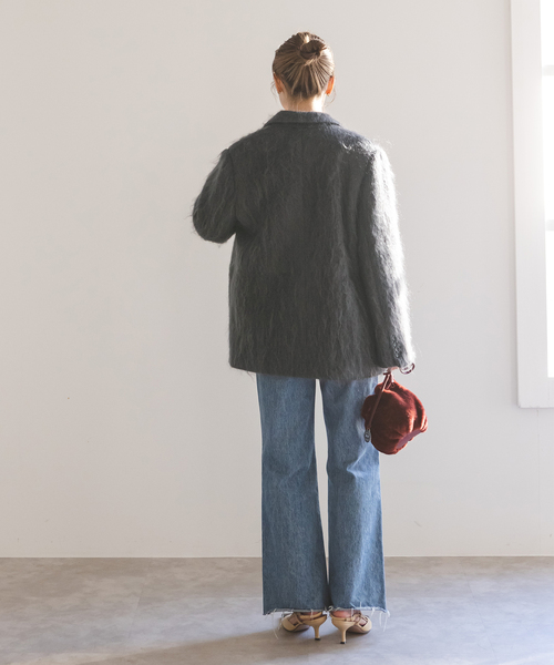 Noble（ノーブル）の「【NOBLE×L'AUBE BLANC】モヘアMIXシャギー