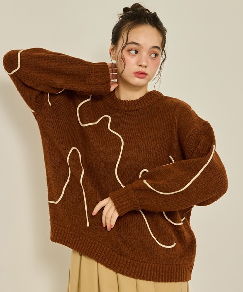 nuance tape line knit/ニュアンステープラインニット（ニット