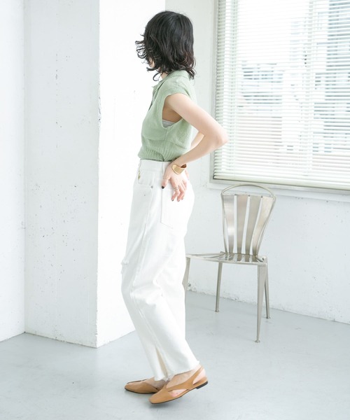 KBF（ケイビーエフ）の「スリーブレスポロニット（ニット/セーター