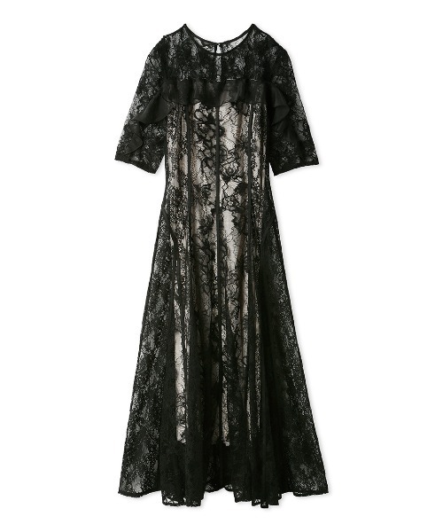 FRAY I.D（フレイアイディー）の「コンビネーションレースフレアドレス