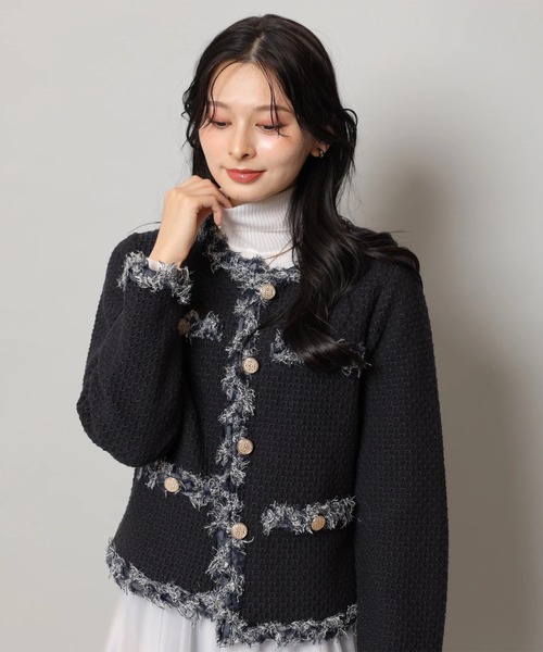 MIXブレードニットジャケット（ニット/セーター）｜Apuweiser-riche