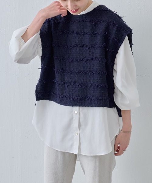 BEARDSLEY（ビアズリー）の「ツイードジレセットシャツ（シャツ